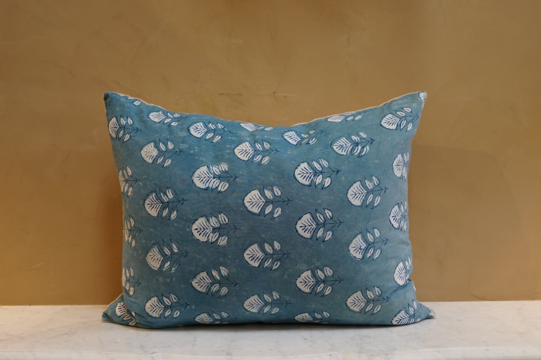 Vintage French Textile Lumbar Pillow