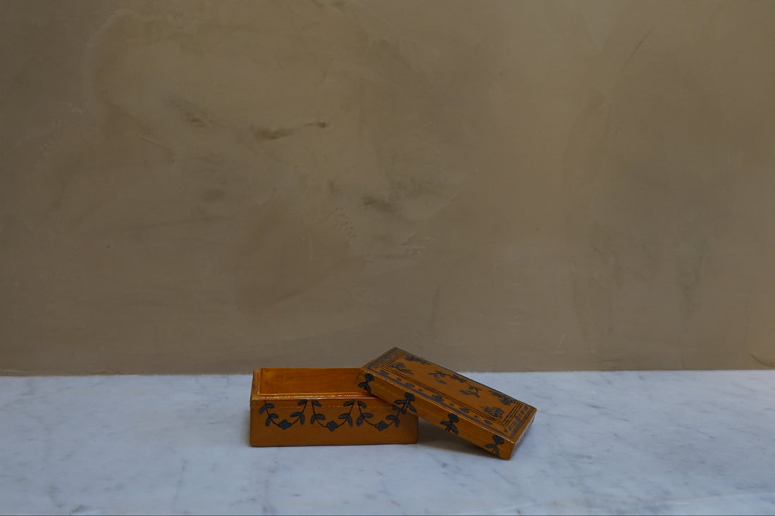 Antique Hand Painted Trinket Box