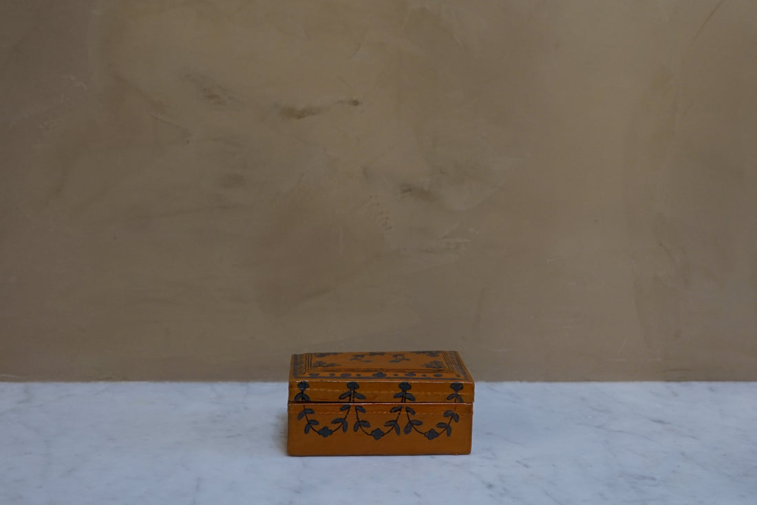 Antique Hand Painted Trinket Box