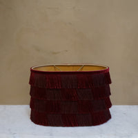 Checkered Fringe Lamp Shade