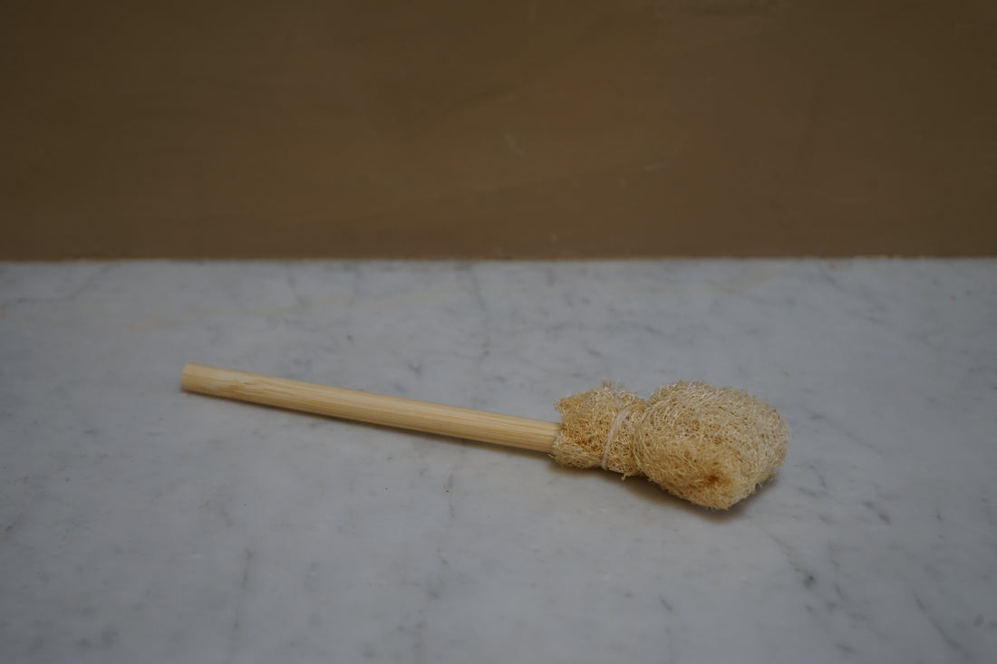 Natural Loofah Cup Brush