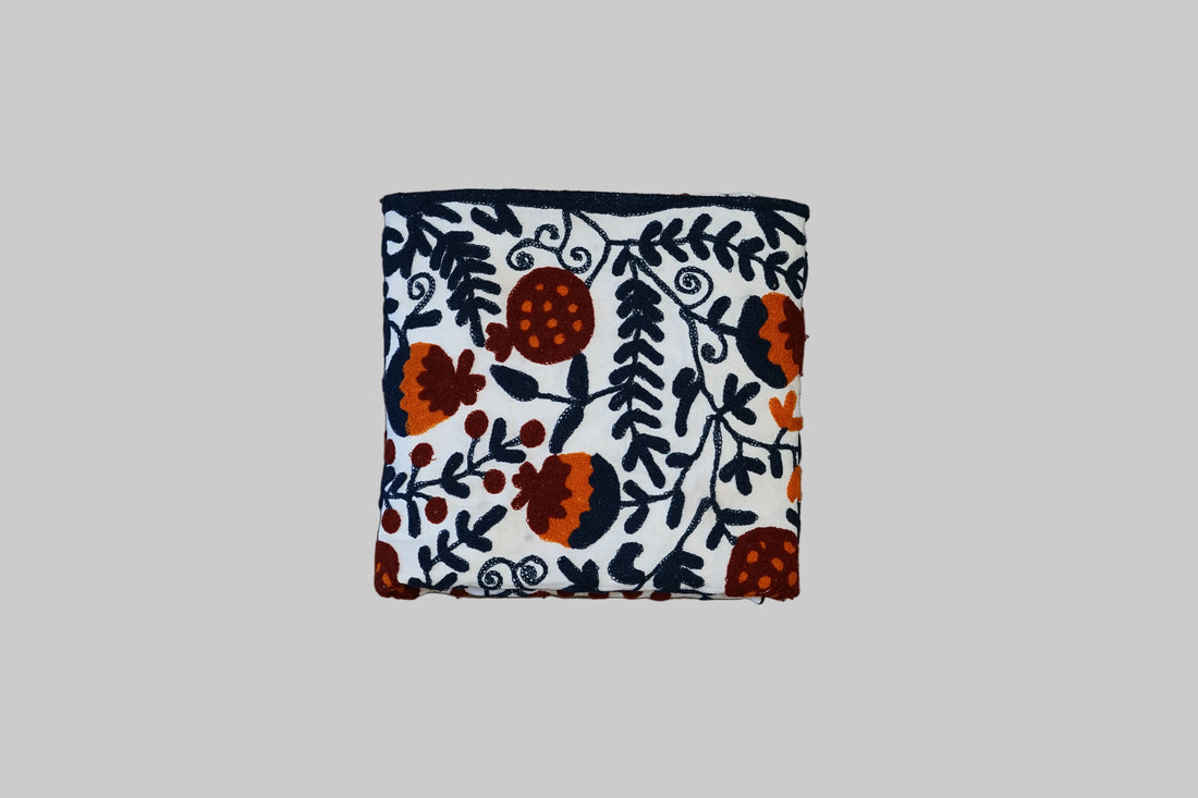 Embroidered Throw Blanket