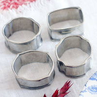 Pewter Classic Napkin Ring Set (4)