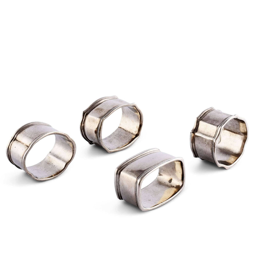 Pewter Classic Napkin Ring Set (4)