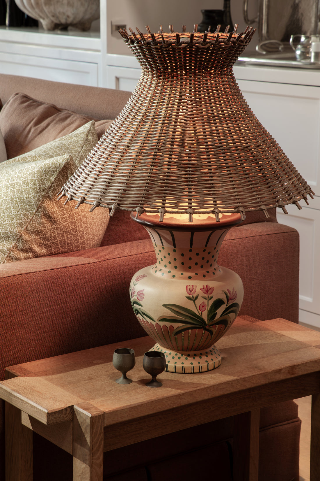 Vintage Hand Painted Lamp