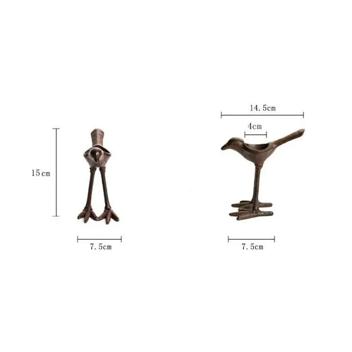 Cast Iron Bird Candle Holder