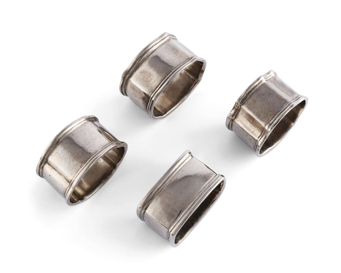 Pewter Classic Napkin Ring Set (4)