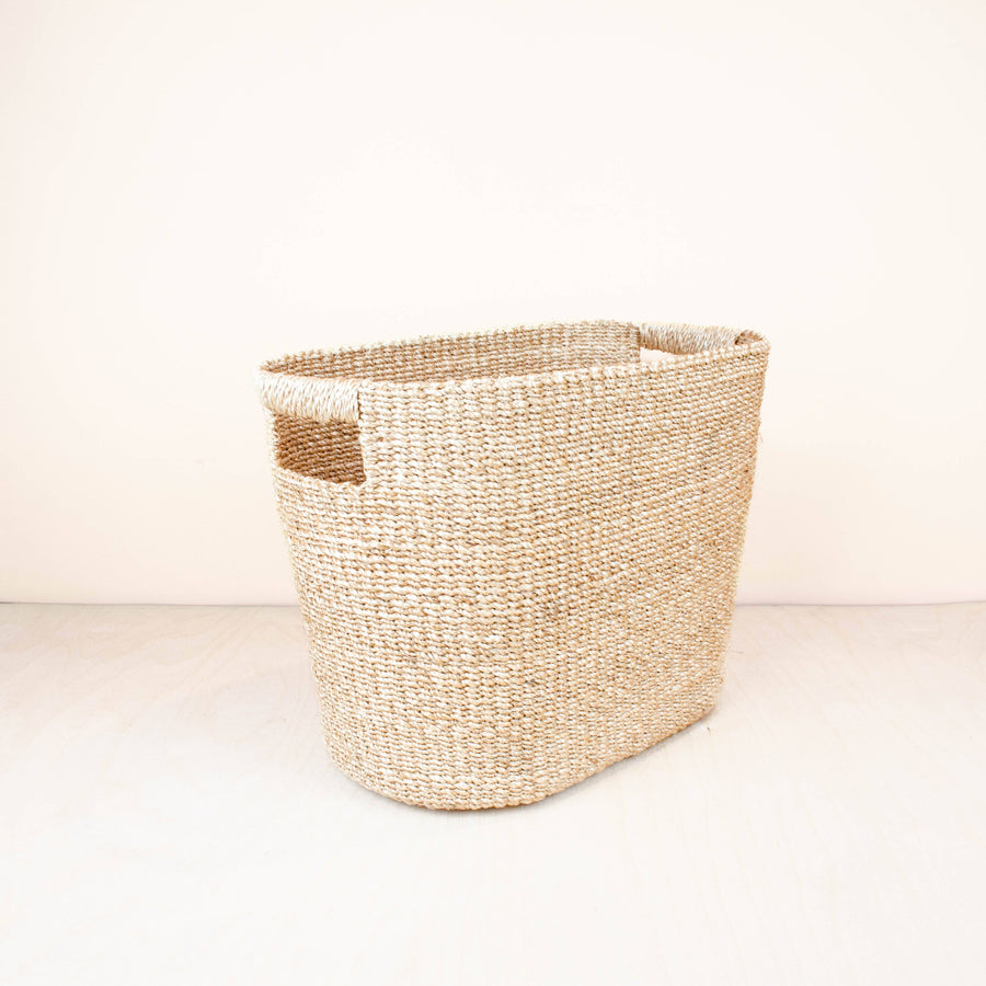 Natural Oval Abaca Baskets, set of 2 - Wicker Hamper | LIKHÂ