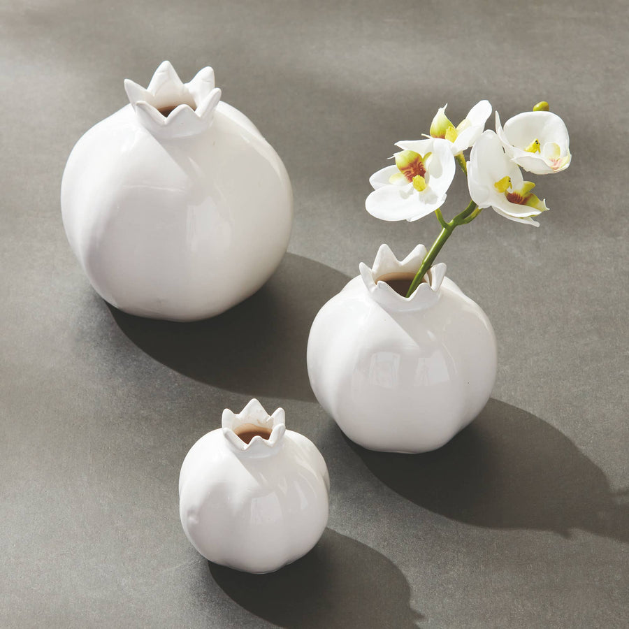 Pomona Bud Vases, White (set of three)