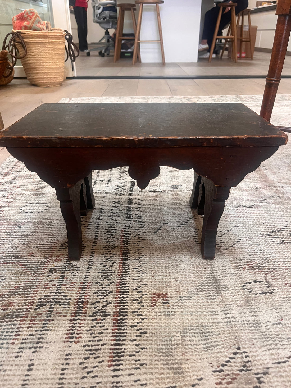 Antique Wooden Footstool
