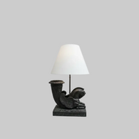 Vintage Bronze Pegasus Lamps - Pair