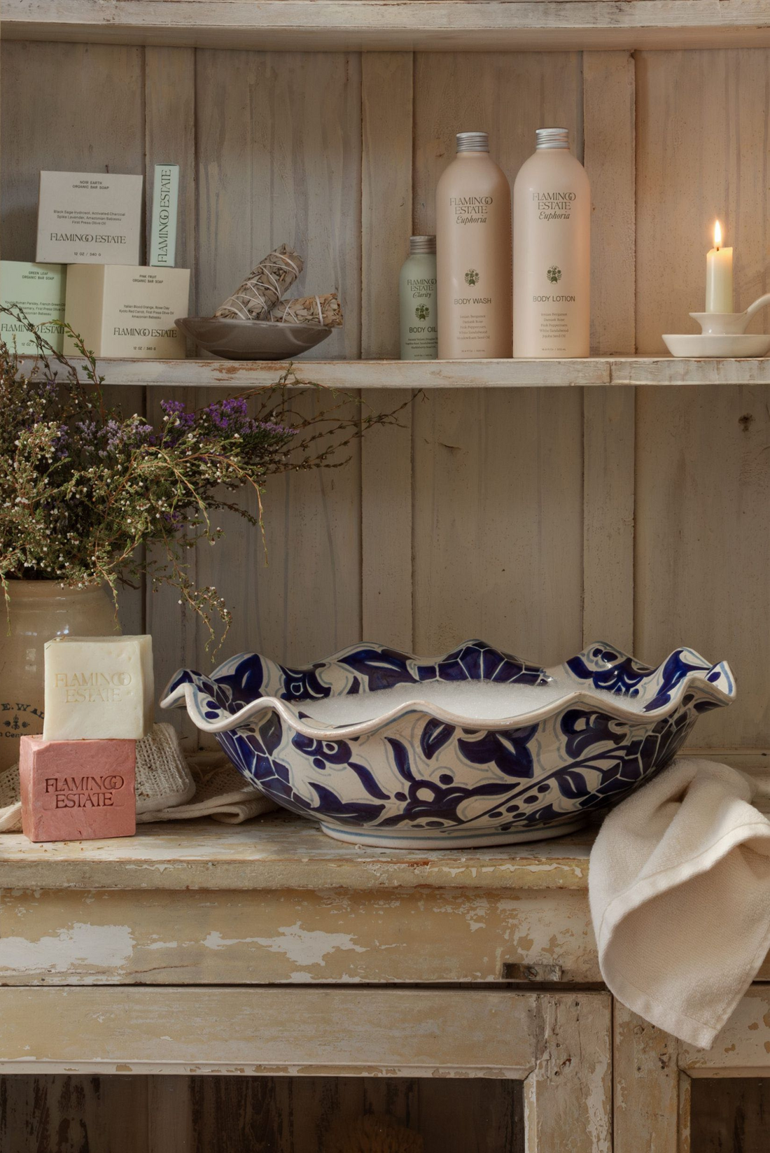 Hand Painted & Scalloped Talavera Bowl