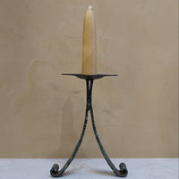 Brutalist Iron Candle Pillar Holder
