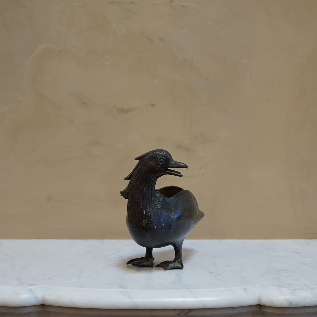 Vintage Bronze Bird Dish