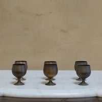 Vintage Bronze Toasting Cups - Set of 6