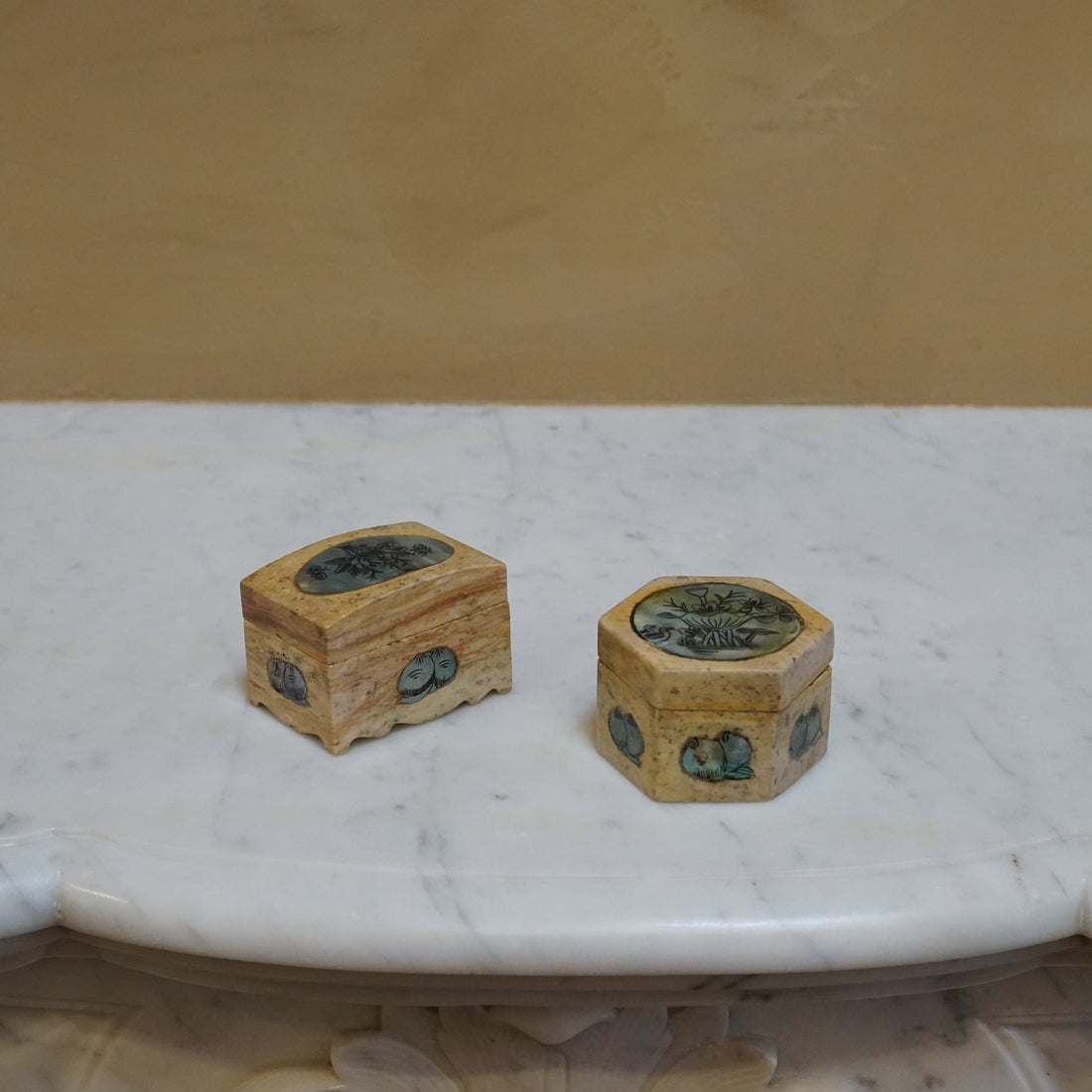 Small Pill Boxes with Mother of Pearl