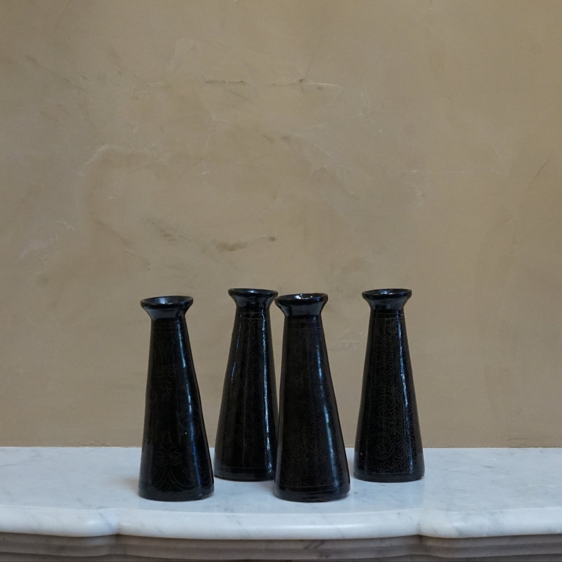 Japanese Vases with Hand Etching