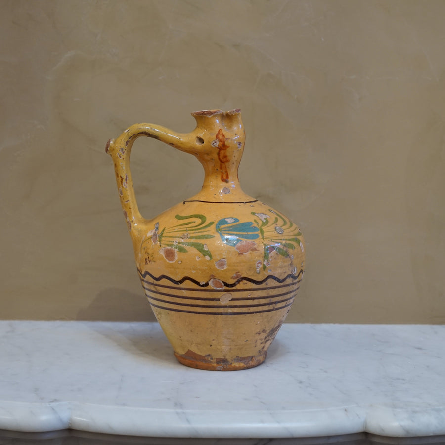 31. Hand Painted Antique Hungarian Pitcher