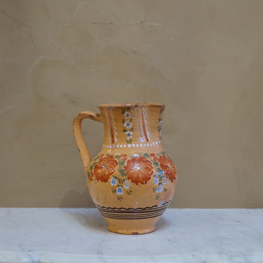38. Hand Painted Antique Hungarian Pitcher
