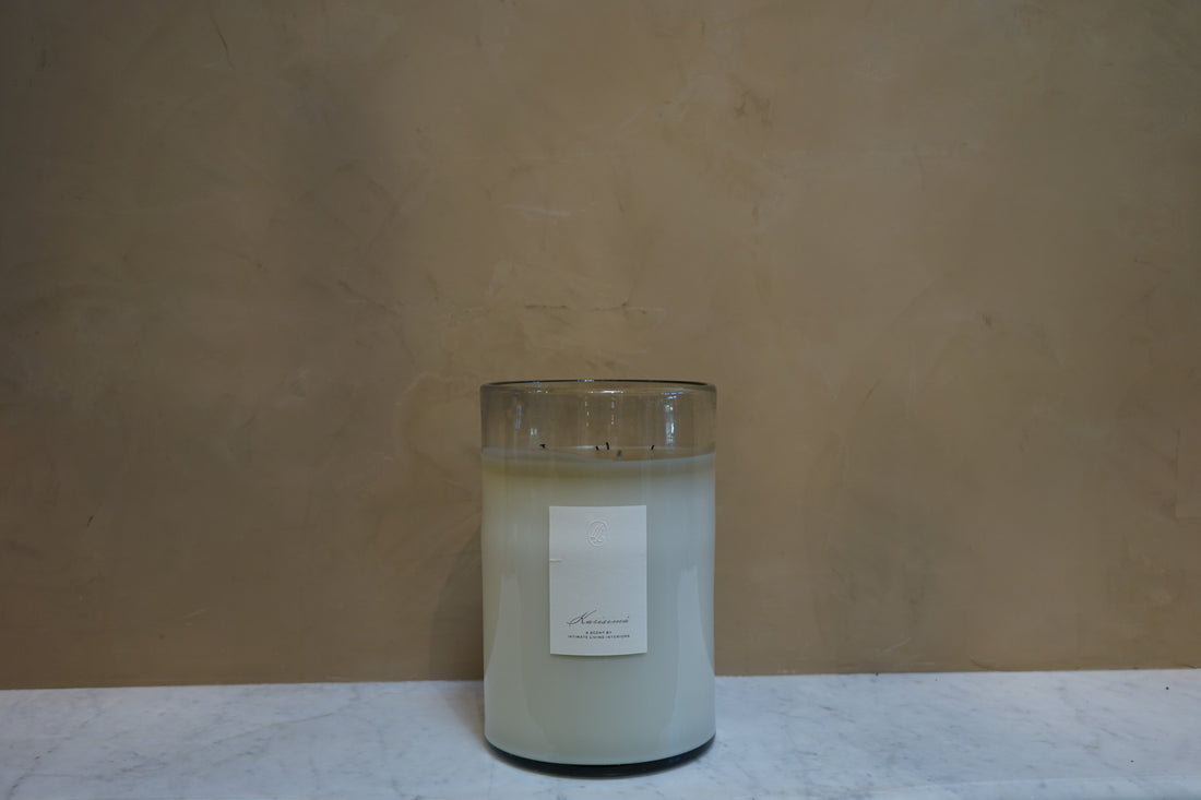 Handblown Glass Extra Large Candle - Karisima