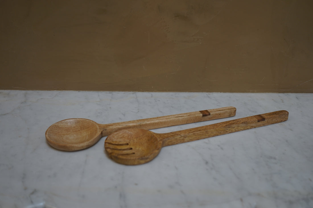 Mango Wood Serving Spoon Set