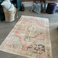 Rug # 56 - Rose, Soft Brown & Cream