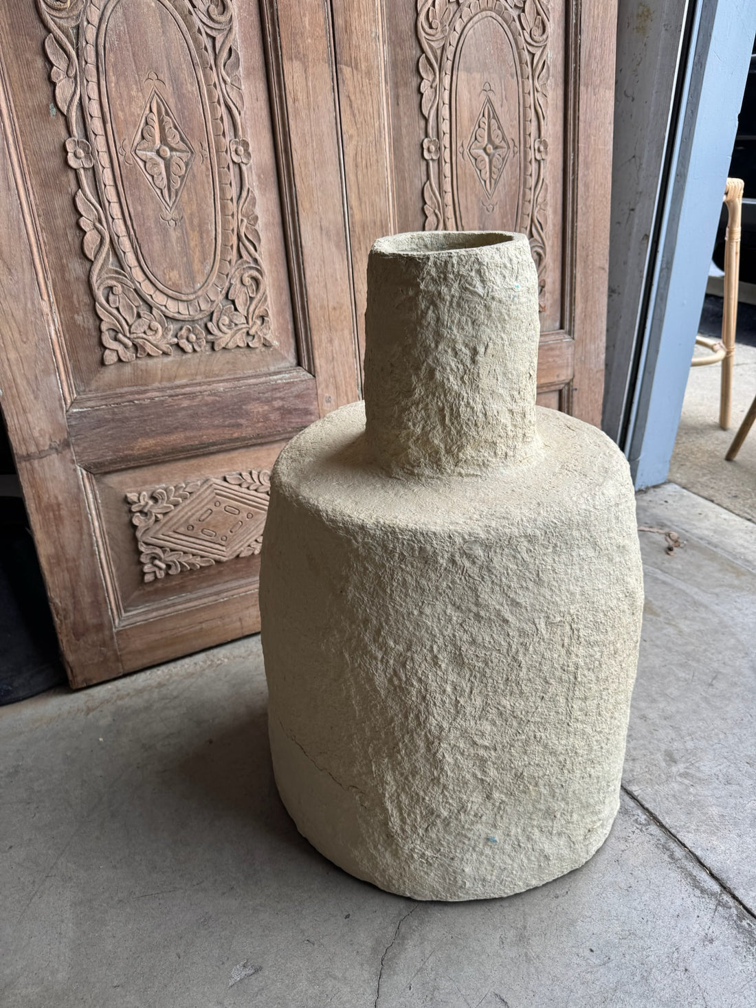 Paper Mache Large Vase - Pair