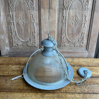 Ribbed Glass Lantern Pendant