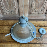 Ribbed Glass Lantern Pendant