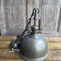 Industrial Aged Brass Pendant