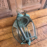 Turquoise Glass Lantern Pendant