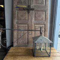 Wrought Iron Lantern Wall Sconce