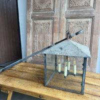 Wrought Iron Lantern Wall Sconce