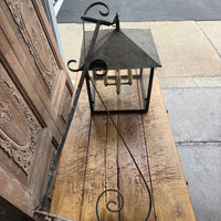 Wrought Iron Lantern Wall Sconce