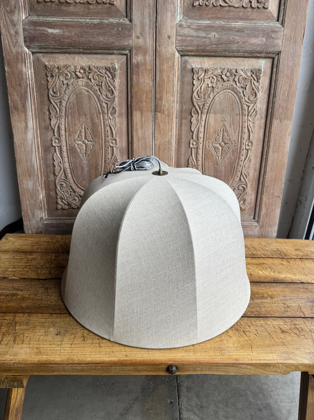 Large Linen Pendant Lamp