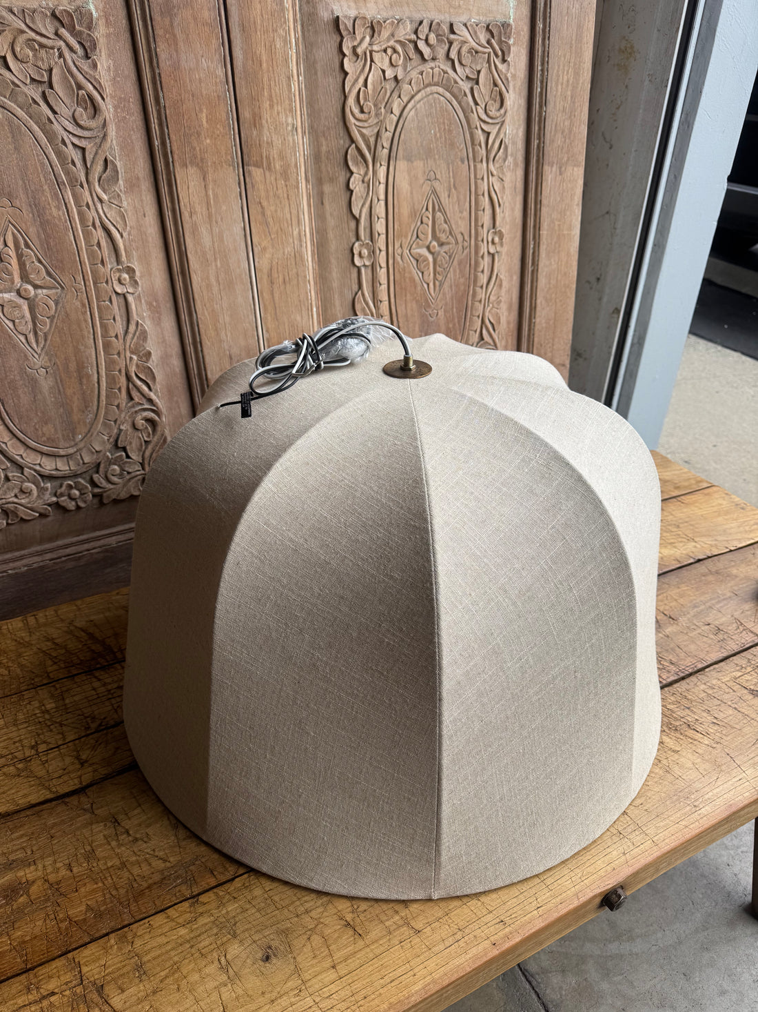 Large Linen Pendant Lamp