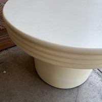 Ribbed Concrete End Table