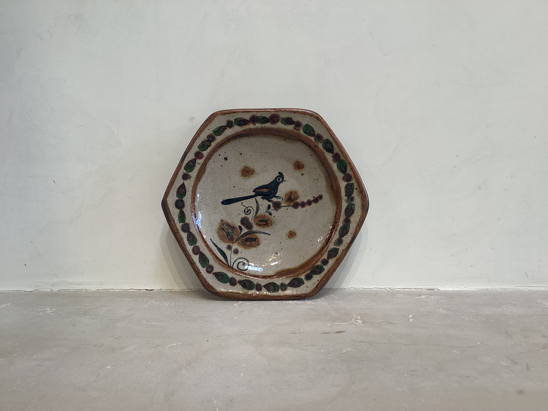 Hand Painted & Glazed Hex Plate