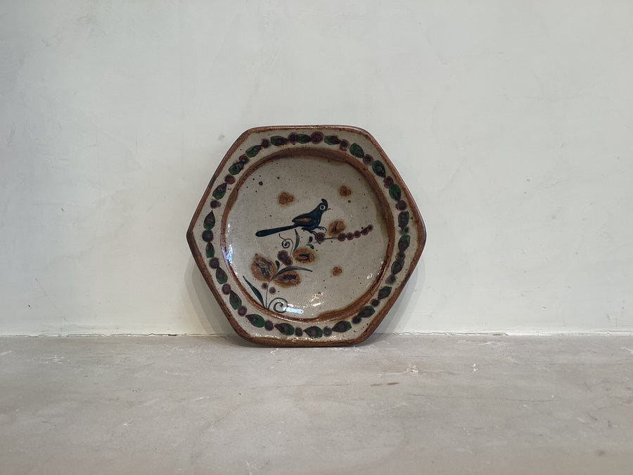 Hand Painted & Glazed Hex Plate