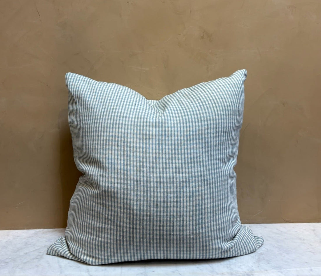 Seafoam Gingham Pillow