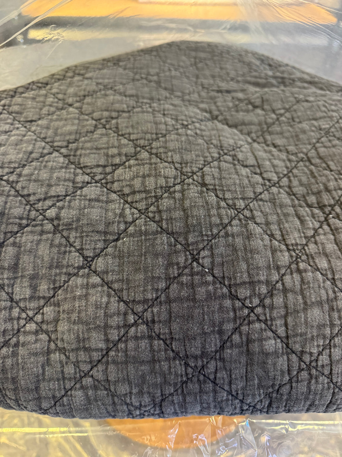 Distressed Black King Quilt