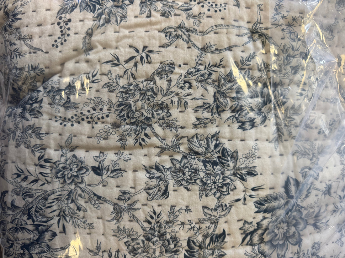 Stitched Floral King Quilt