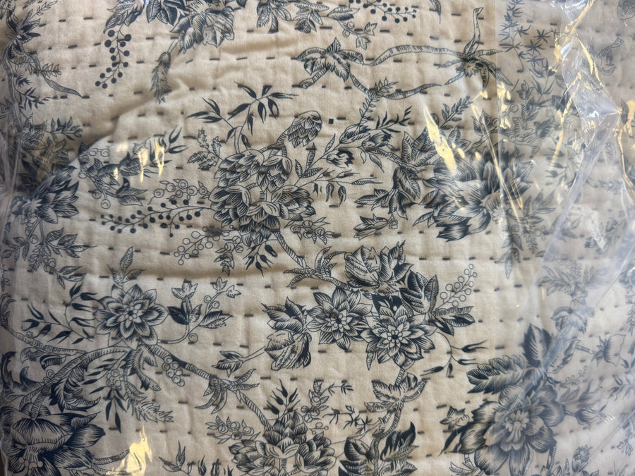 Stitched Floral King Quilt