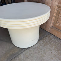 Ribbed Concrete End Table