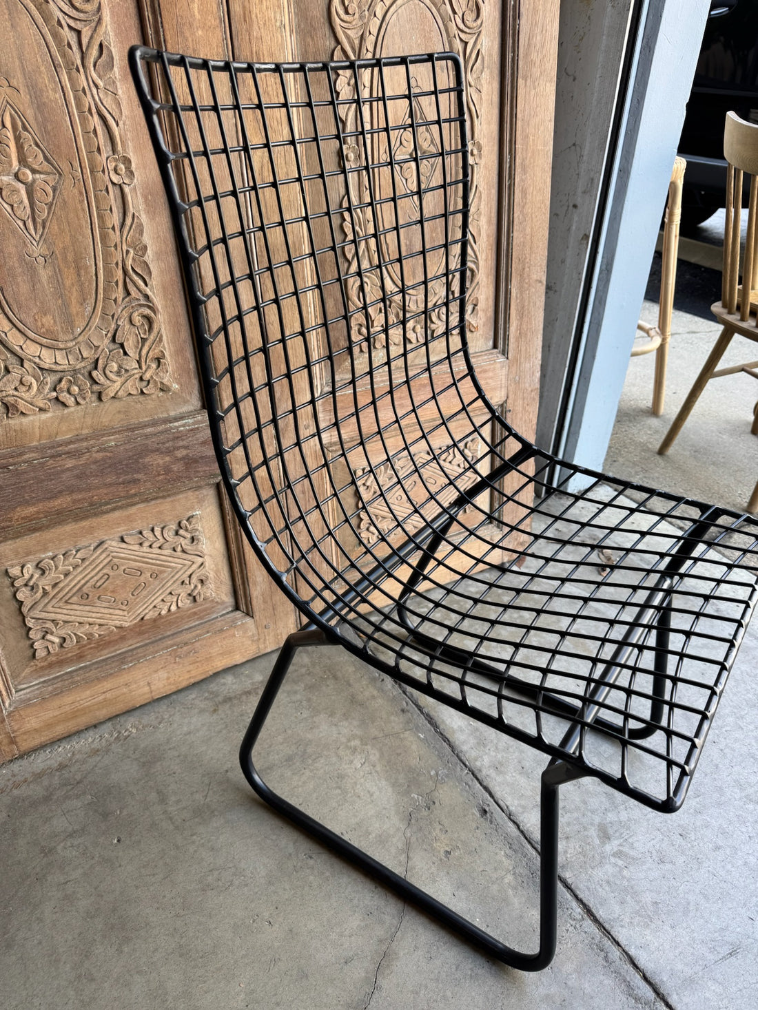 Outdoor Black Metal Chair - Set of 4