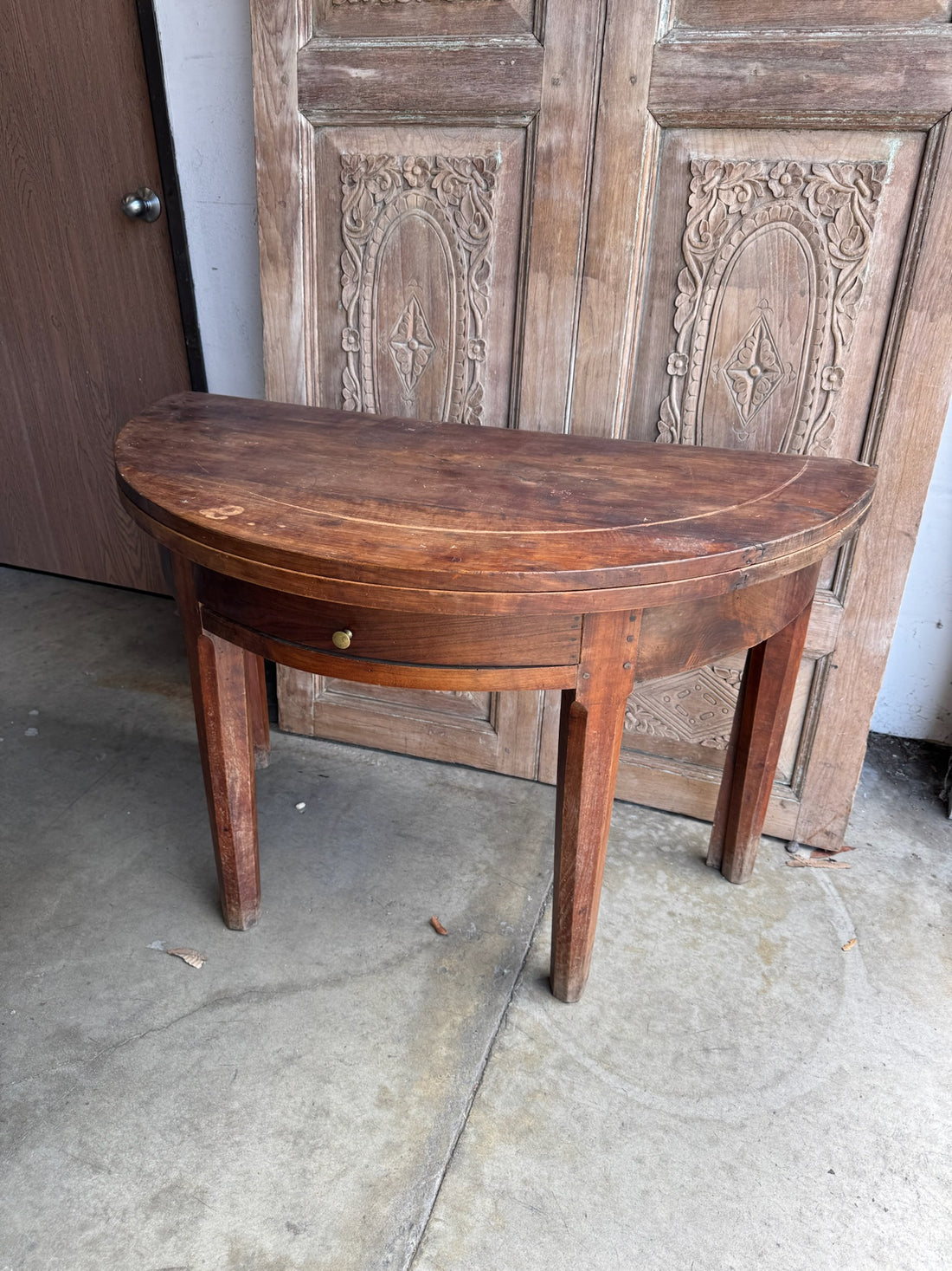 Vintage Walnut Folding Table