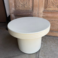 Ribbed Concrete End Table