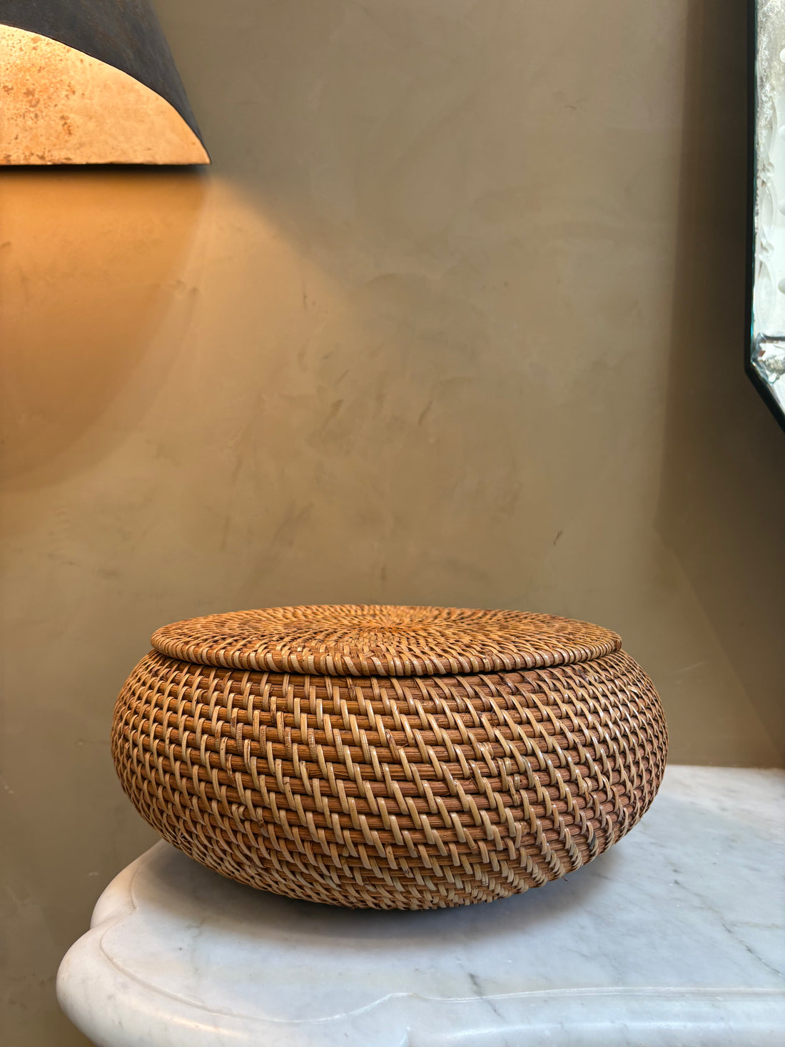 Round Basket with Lid