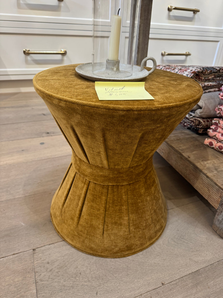 Velvet Ottoman