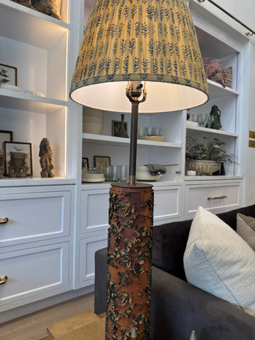 Vintage Wallpaper Lamp with Shade